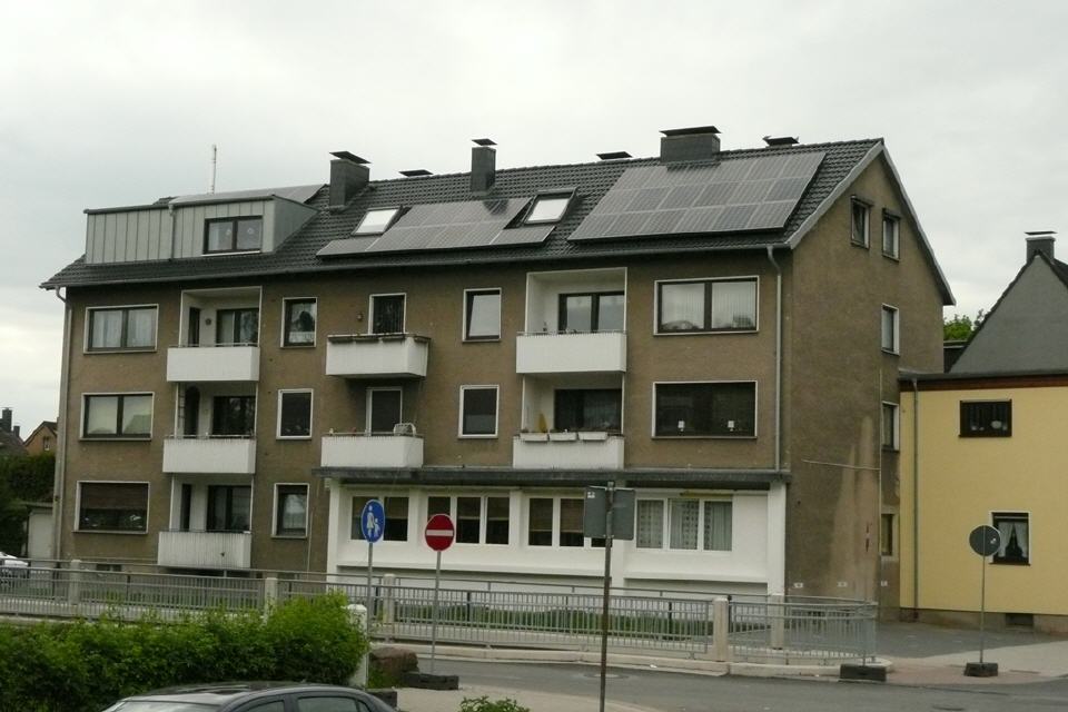 Photovoltaikanlage auf Mehrfamilienhaus in Castrop-Rauxel Ruhrgebiet